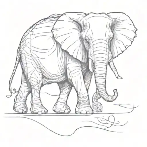 Elephant Walking Together