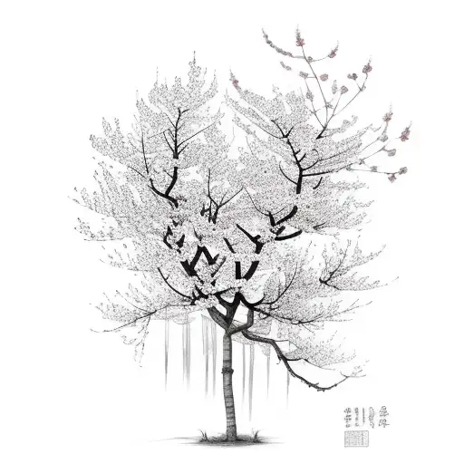 Cherry Blossom On Fire