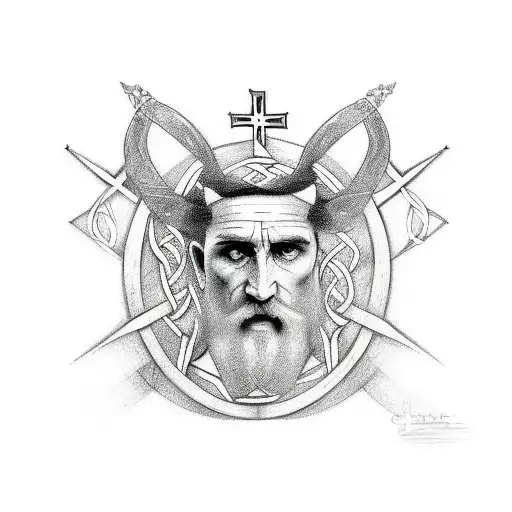 Christian Cross Mix Of Celt Scottish Mexican