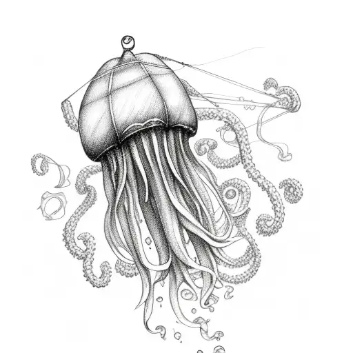 Jellyfish Crossed Anchor