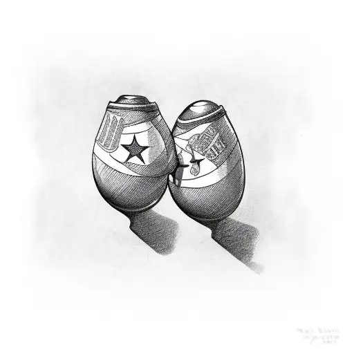 A Pair Of Maracas With Cuban Flag