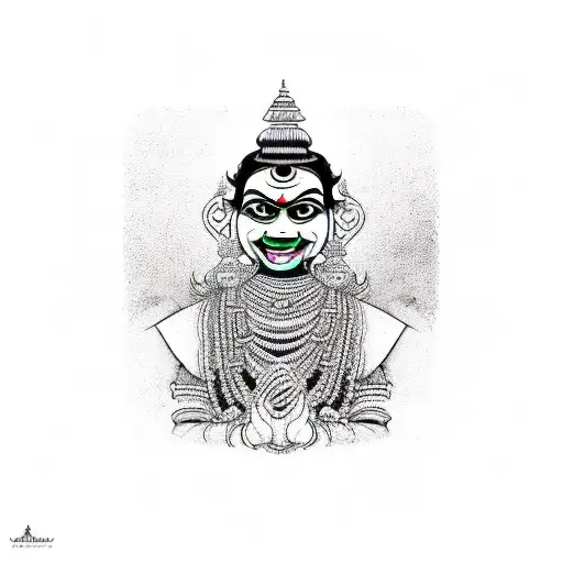 Kathakali Male Character With Rajasthani Safa