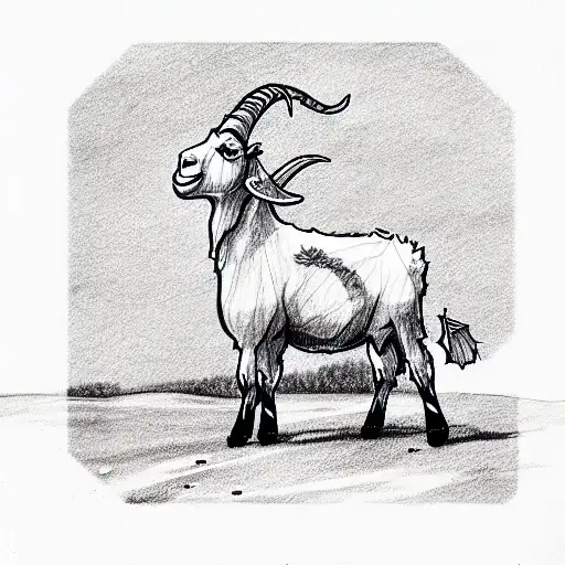 A Goat Golfing On A Golf Course