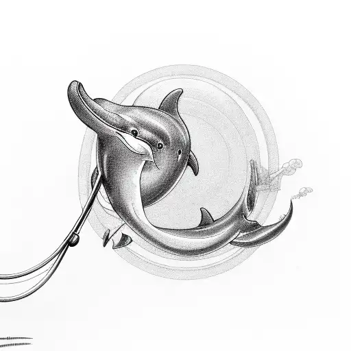 A Stethoscope Forming The Shape Of A Dolphin