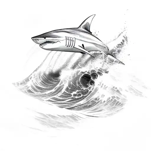 Ocean Wave With Shark