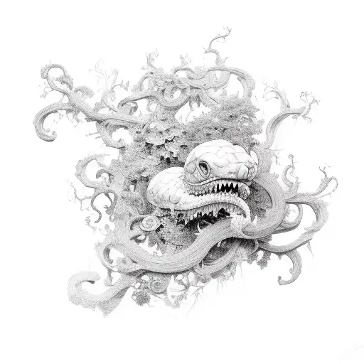 A Paintbrush And Palette Intertwined With A Flourishing Vine