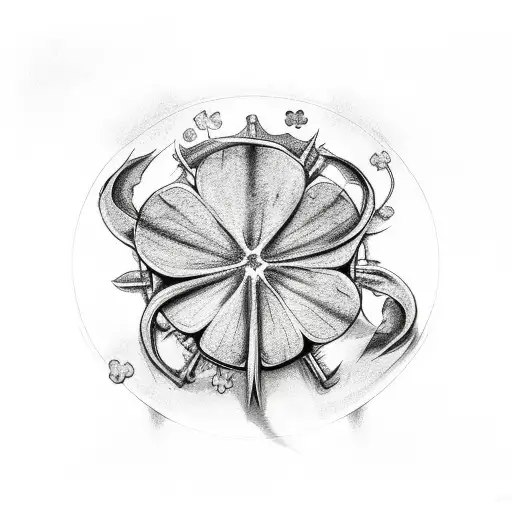 Demon With Four Leaf Clover