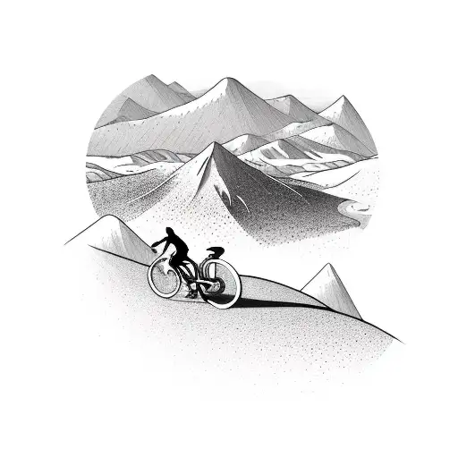 Bullet Bike Ride In A Serene Mountain Valley Landscape