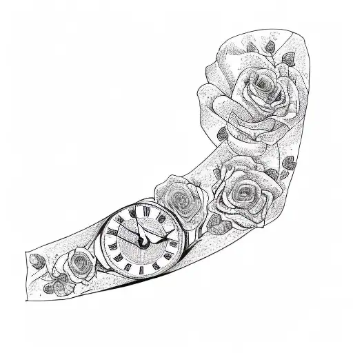 Roses And A Clock