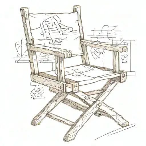 Silhouette Of A Director's Chair With A Script As The Backdrop