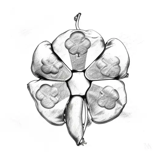 3 Leaf Clover Inside A 4 Leaf Clover