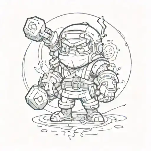 A Stylized Cartoon Character Representing Motivation And Perseverance