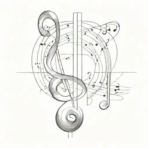 Cross Music Note Intertwined