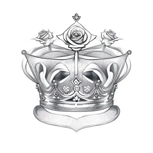 Queen Crown With Roses