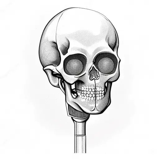 Anatomical Skeleton Singing Into Microphone