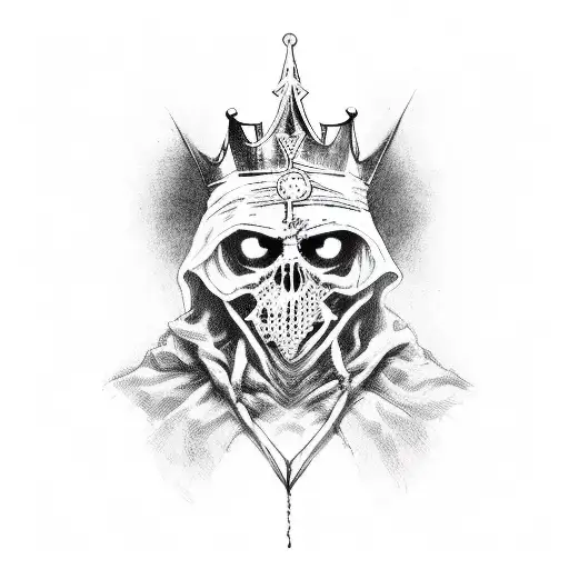 Leper King Black And White On Forearm