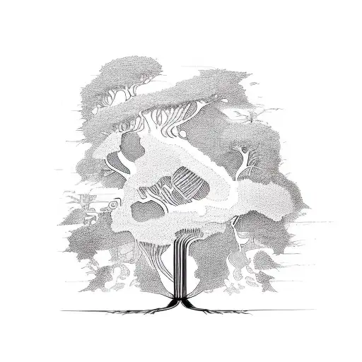 Permaculture Tree With Roots