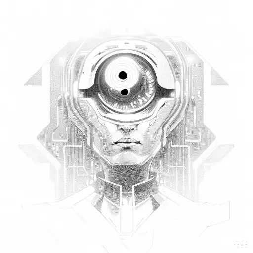 Cyberpunk Wizard With Laser Eyes