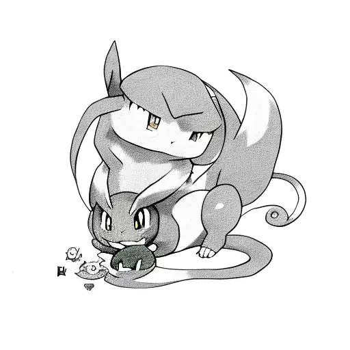 Pokemon Mew Sleeping On His Tail