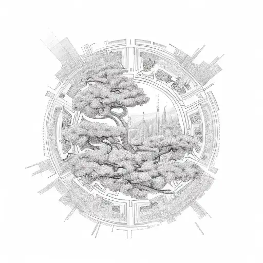 A Divine Depiction Of God Surrounded By Flourishing Money Trees