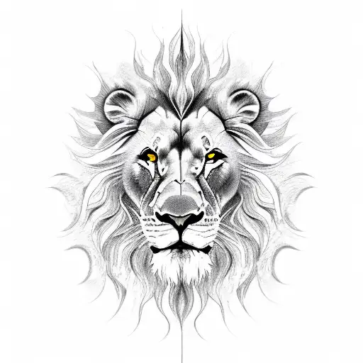 Lion And Sun Design