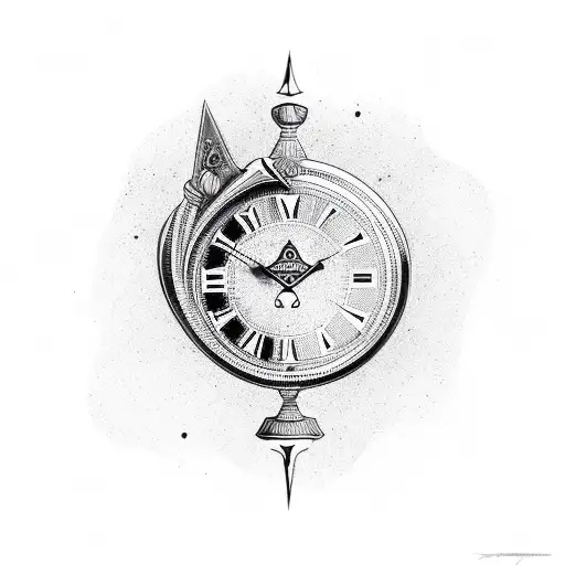 Clock With Ace Of Spades Full Arm Sleeve
