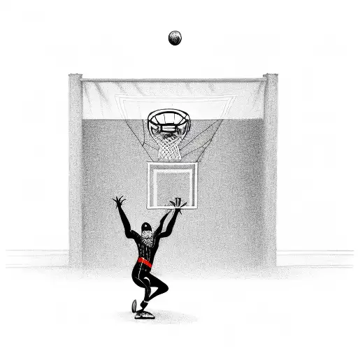 Spider Man Hanging From A Basketball Net