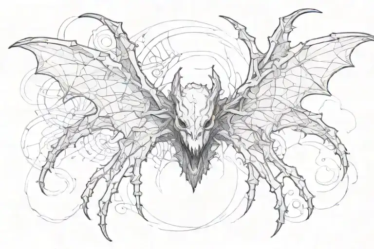 Bat Eating A Spider In A Vile