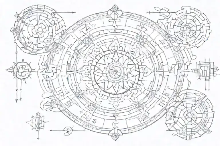 The Client's Zodiac Symbol Surrounded By Sanskrit Mantras Representing Each Chakra