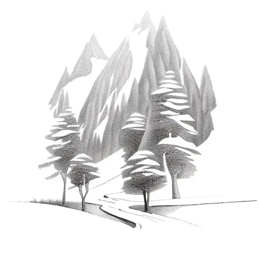 Bullet Ride In A Serene Mountain Valley Landscape