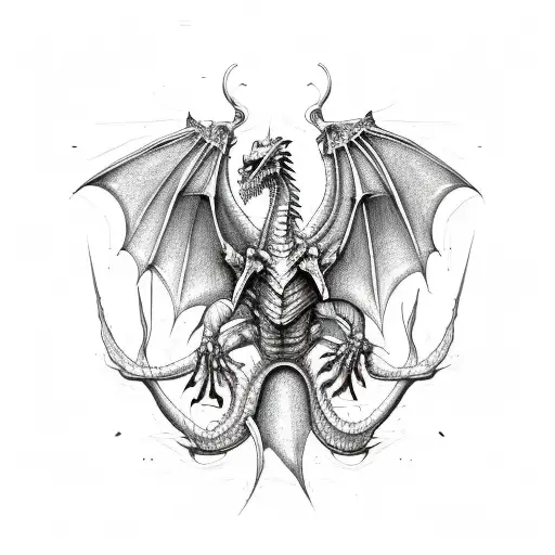 A Dragon Skeleton Around The Neck