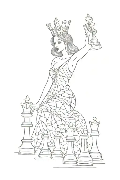 Chess Queen Jigsaw Puzzle Pieces