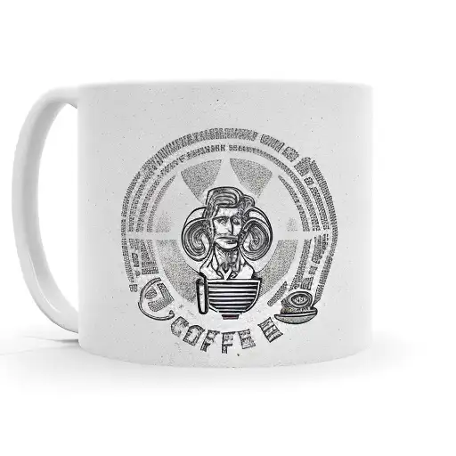 A Coffee Mug With Activist Symbols As Steam