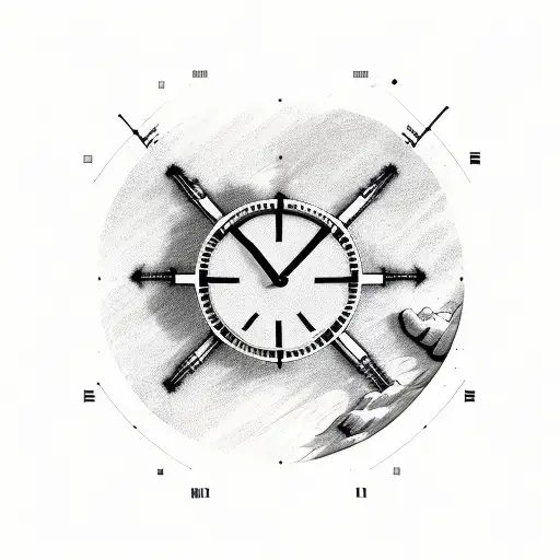 Bullet Train With A Clock Somewhere To Represent Time