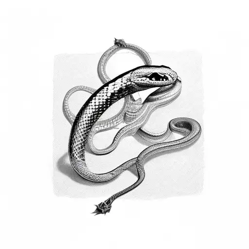 Snake Wrapped Around Diamond