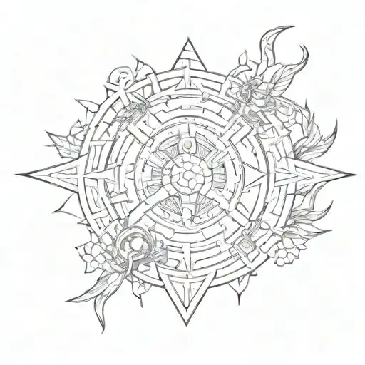 Incorporate Elements Of High Risk Security Into A Tattoo Design Inspired By Norse Mythology