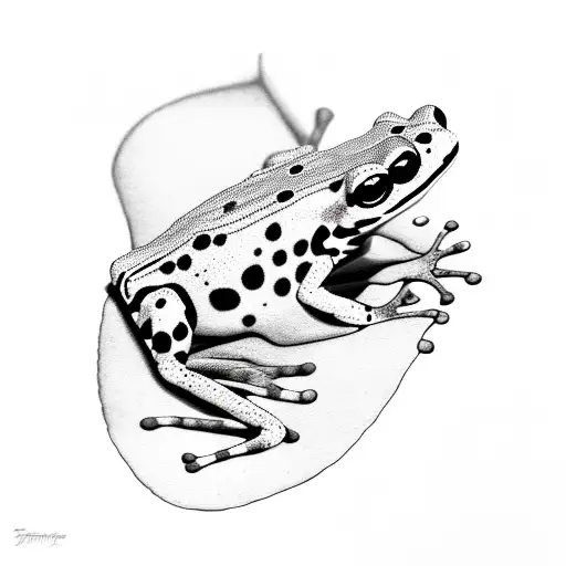 Poison Dart Frog On Leafs
