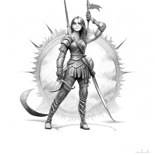 Girl Warrior Victorious Sun