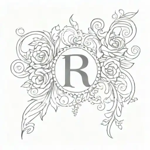 Tattoo For Mother And Daughter With The Initials R A On The Sides