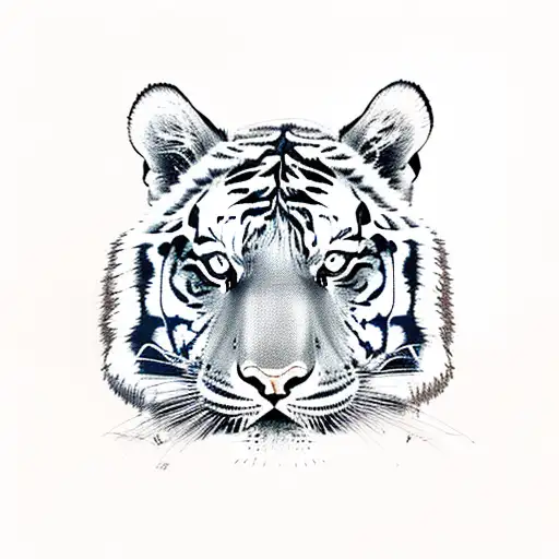 Tiger Getting Down From A Wood Piece On Attack Pose