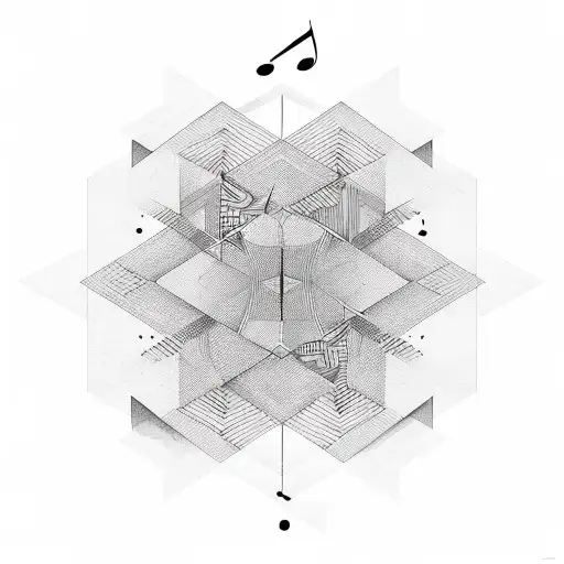 Sheet Music Mixing With Geometric Shapes