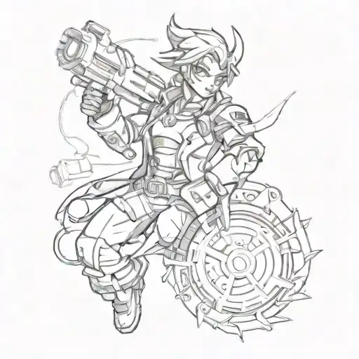 A Mashup Of Overwatch And Music Symbols In A Sketch Style Design