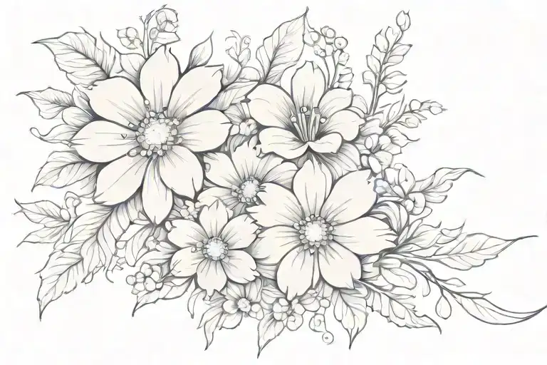 Word With Flowers Growing