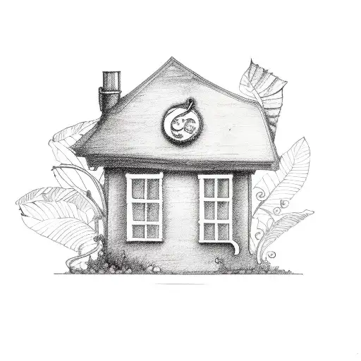 A Coffee Bean Plant Growing Out Of A House