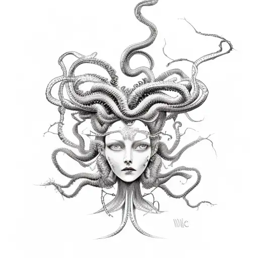 Watercolor Medusa