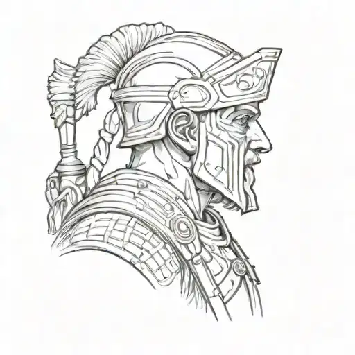 Roman Legion Soldier Saluting