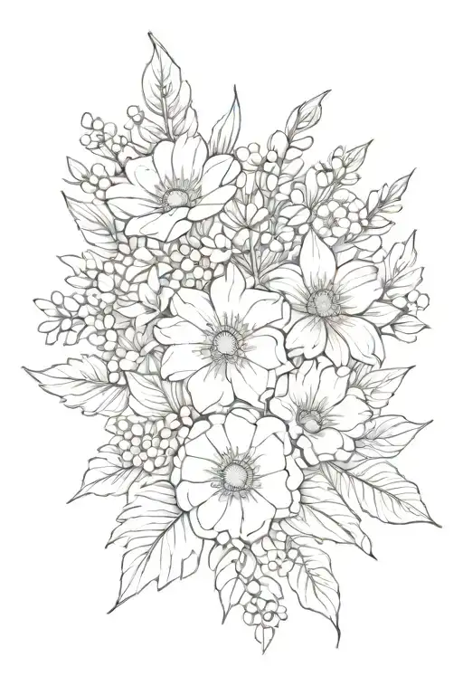 Flower Bouquet April September October November Birth Flowers