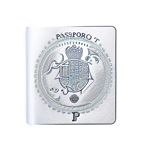 A Passport With The Client's Zodiac Sign Incorporated Into The Cover Design