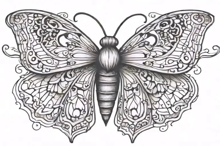 Moth Tattoo Dark Art Tattoo Design