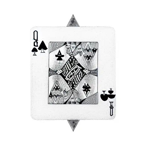 Queen Of Diamonds With A 6 Of Spades In Diamond